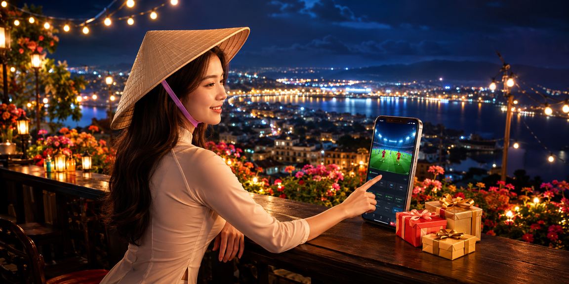 Người dùng tại Đà Lạt đội nón lá trải nghiệm casino trên điện thoại di động
