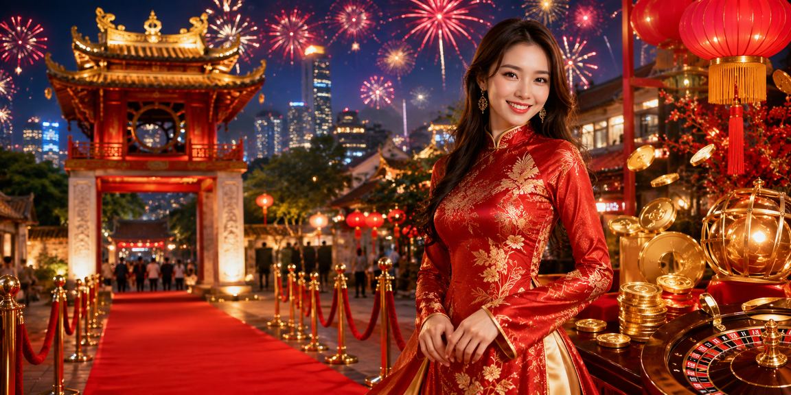 Phụ nữ áo dài Hà Nội thư giãn và chơi game trực tuyến một cách có trách nhiệm